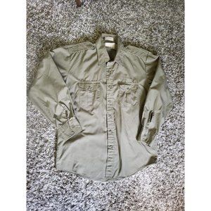 Vintage Authentic Mountain Tek Long Sleeve Work Outdoor Shirt Sz L